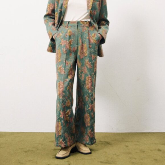 Frnch NWT Brocade Wide Leg Pant - Picture 1 of 2